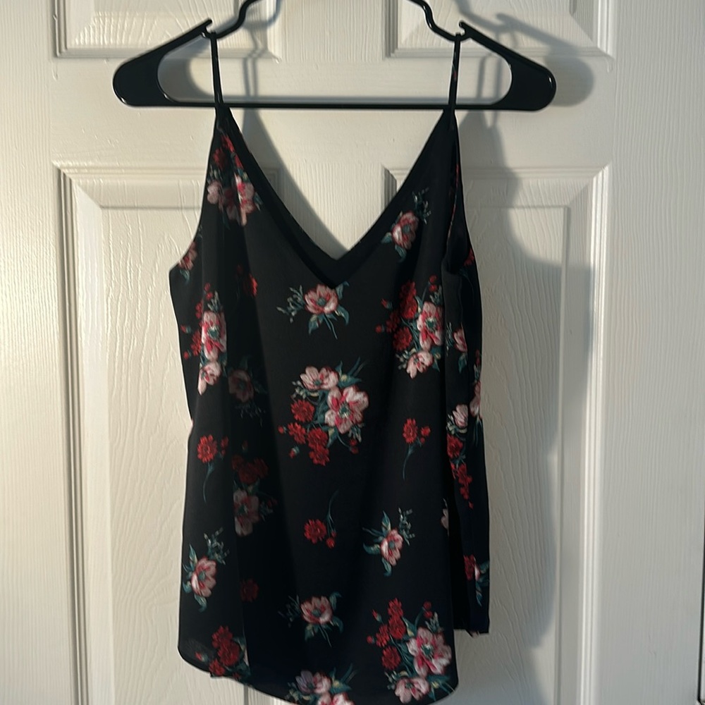 Black floral top